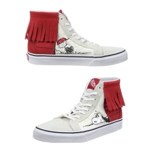 EUC- RARE Vans x Peanuts Limited Edition ‘Dog House’ Sk8 Hi Moc